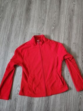 Women's Merona Red Full-Zip Fleece Jacket - Medium